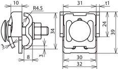 Dehn Double Saddle Clamp With Clamping Range 0.7-8mm - 365010 [2 pieces]