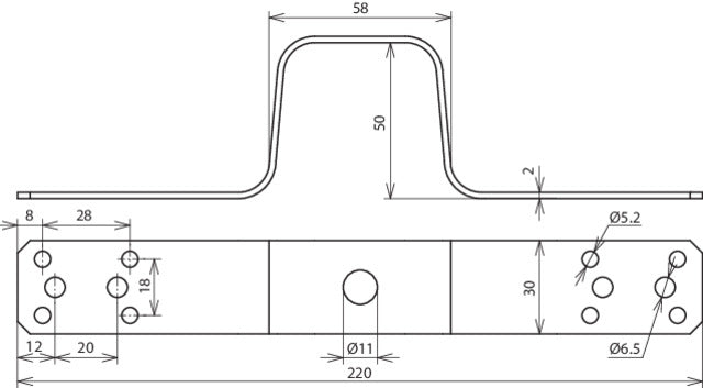 Dehn Überbrückungsbügel L 220mm Al - 377026 [2 Stück]