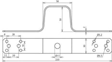 Dehn Überbrückungsbügel L 220mm Al - 377026 [2 Stück]
