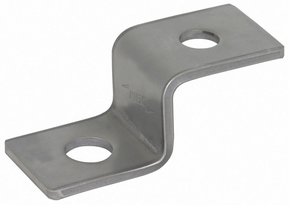 Dehn Z-förmiges Endstück mit je 1 Bohrung D 10,5mm und D 12,5mm StSt - 390499 [2 Stück]