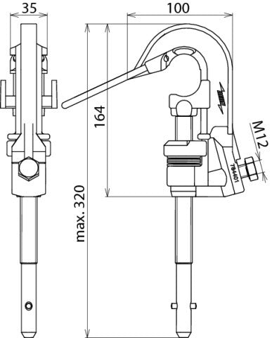 Phase Schraubklemme T-Pin Wellenverbinder Element PK1 - 784401