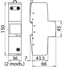 DEHN DVCI Kombi-Ableiter Typ 1 und 2 1-polig 255V AC - 961200