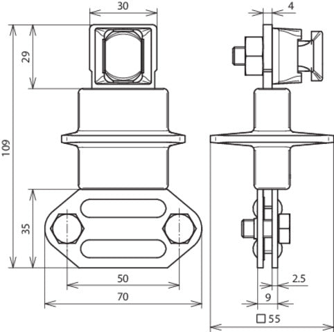Dehn Bimetall-Diskonklemme Cu-St Tzn mit KS-Anschluss - 460147