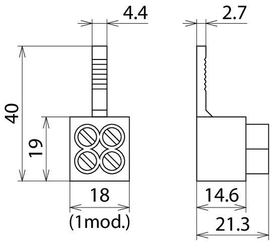 Dehn 2x16mm Stiftformklemme für Durchgangsverdrahtung - 900589