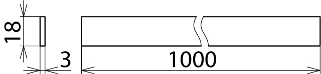 Dehn Stromschiene 18x3mm Cu/Sn L 1000mm Überspannungsschutz - 919016