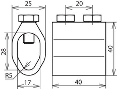 Dehn Disconnecting Sleeve TM 7.10 16 AL For Rd 16/8-10mm Al - 450001 [2 pieces]