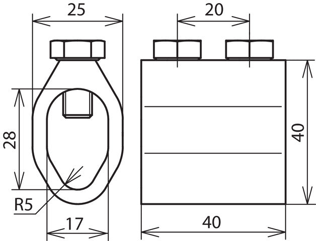 Dehn Trennhülse TM 7.10 16 AL für Rd 16/8-10mm Al - 450001 [2 Stück]
