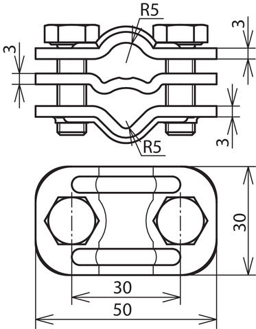 Dehn Uni Disconnecting Clamp With Intermediate Plate - 459003