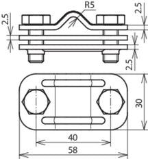 Dehn Uni-Trennschelle mit Zwischenplatte - 459139