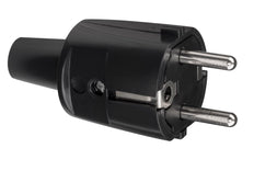 ABL Schwarzer PVC-Stecker mit Erdungsstift 16A 250V - 1418-000 [5 Stück]