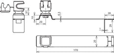 Dehn Dachleitungshalter Flexisnap Edelstahl braun - 204938 [2 Stück]