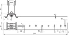 Dehn Roof Conductor Holder H 32mm Rd 8mm Al/StSt L 205mm - 206171 [2 pieces]