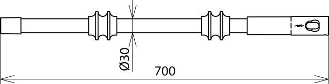 Dehn M12 Isolierelement mit Gewindebuchse und Steckkupplung - 766114