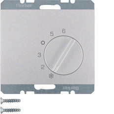 Hager Berker Raumthermostat mit Umschaltkontakt K5 Aluminium - 20267103