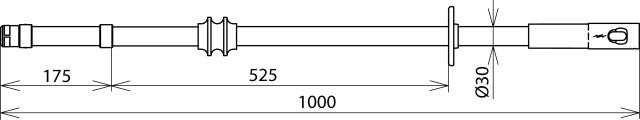 Isolierstange 36kV SK L 1000mm für Nasswettereinsatz - 766111