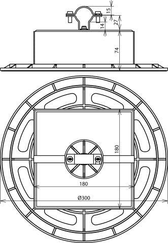 Dehn Dachauflagenhalter mit Grundplatte und Betonblock - 253333
