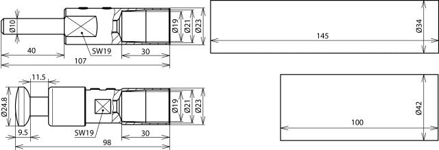 Dehn Connection Kit For HVI Long Conductor D 23mm - 819147
