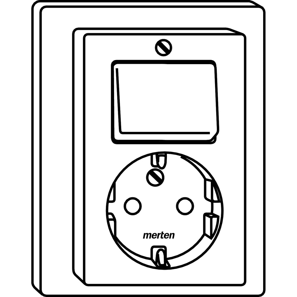 M-Smart Kombination SCHUKO Steckdose und Schalter Polarweiß - 278319