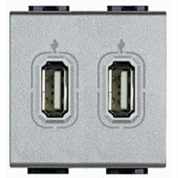Bticino LivingLight Tech USB-Netzteil 2V Aluminium - BTNT4285C2
