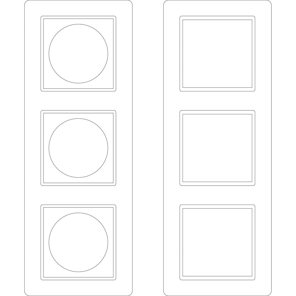 Schneider Electric M-Creativ 3-Gang-Rahmen Etikettenblatt - MTN4063-3500