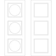 Schneider Electric M-Creativ 3-Gang-Rahmen Etikettenblatt - MTN4063-3500