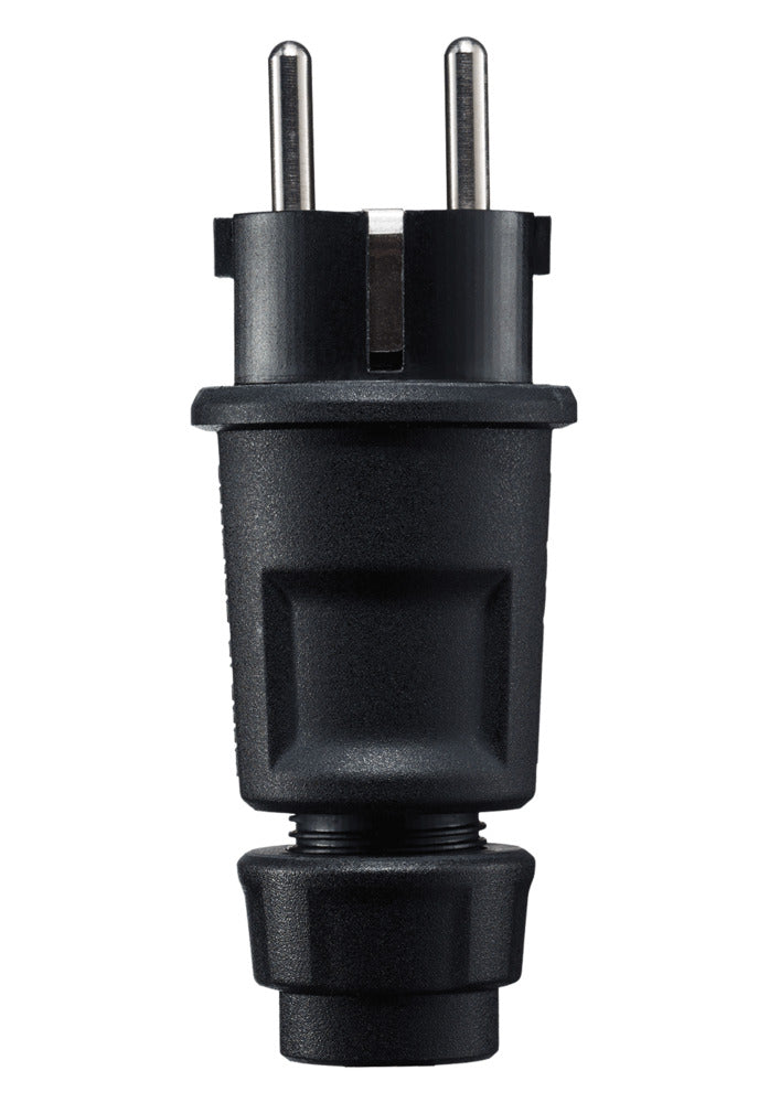 ABL Schwarzer 3-poliger geerdeter Stecker IP44 3x2.5mm - 1519-100 [2 Stück]