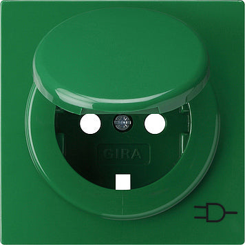 Gira S-Color Grün Abdeckung für Wandsteckdose mit geerdetem Flip-Deckel - 092245