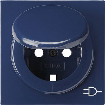 Gira S-Color Blue Cover For Socket With Earth And Flap Lid - 092246