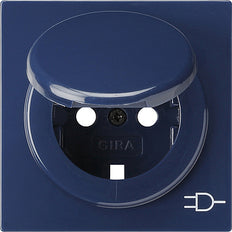 Gira S-Color Blue Cover For Socket With Earth And Flap Lid - 092246