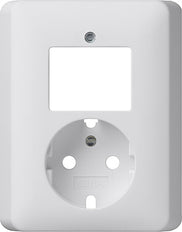 Gira Combination Switch Socket Cover System 55 Pure White Matte - 092804