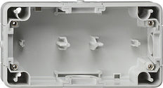 Gira 2-Way Horizontal Switch Housing Part Grey Build-Up - 093730