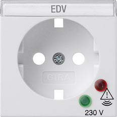 Gira System 55 Outlet Cover With Overvoltage Protection White Matte - 144127