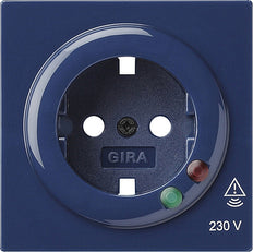 Gira S-Color Blau Abdeckung für Steckdose mit Überspannungsschutz - 144146