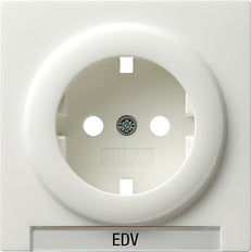 Gira S-Color Wandsteckdose Abdeckung mit Etikettenfeld Reinweiß - 144740
