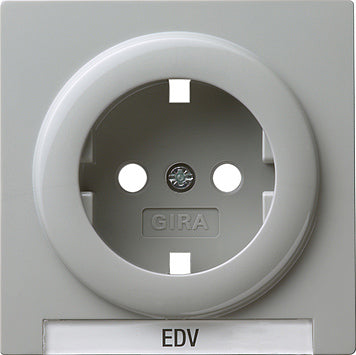 Gira S-Color Grey Cover for Socket with Text Field - 144742