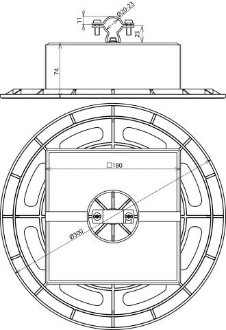 Dehn Dachleitungshalter mit Trägerplatte und Betonblock - 253229