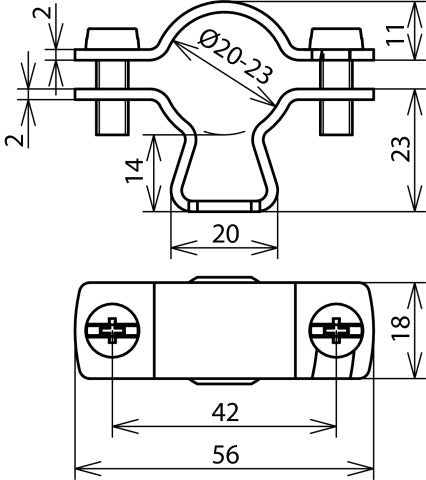 Dehn-Leitungshalter für HVI/CUI-Leitungen mit Schlitz - 275252