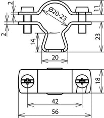Dehn-Leitungshalter für HVI/CUI-Leitungen mit Schlitz - 275252