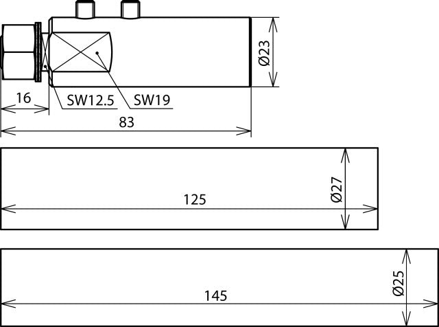 Dehn Anschlusselement mit Montagematerial für HVI-Langleitung - 819196