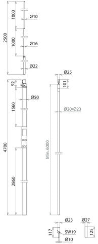 Dehn HVI-Leitung mit Tragrohr und Air-Term-Stab - 819438