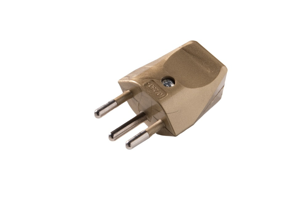 Martin Kaiser Swiss Plug Type 12/10 Amp With Earthing Contact Gold - 521N/go [100 Pieces]