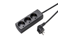 Martin Kaiser 3-Way Socket 45 Degree With Grounding Contact And 3m Cable Black - 1047ZL3-15W/sw [10 Pieces]