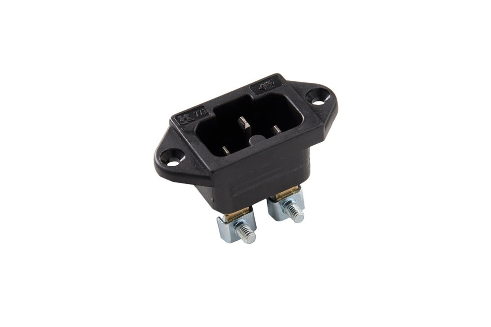 Martin Kaiser Grounded Appliance Plug C16A Black Flange Mount Screw Terminal - 771/sw [50 Pieces]