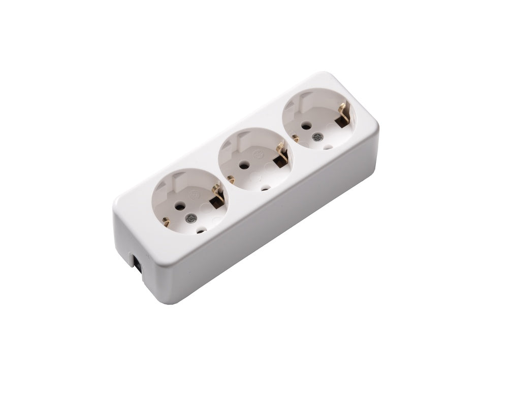 Martin Kaiser 3-Way Socket Thermosetting Material Arctic White - 638/kws [25 Pieces]