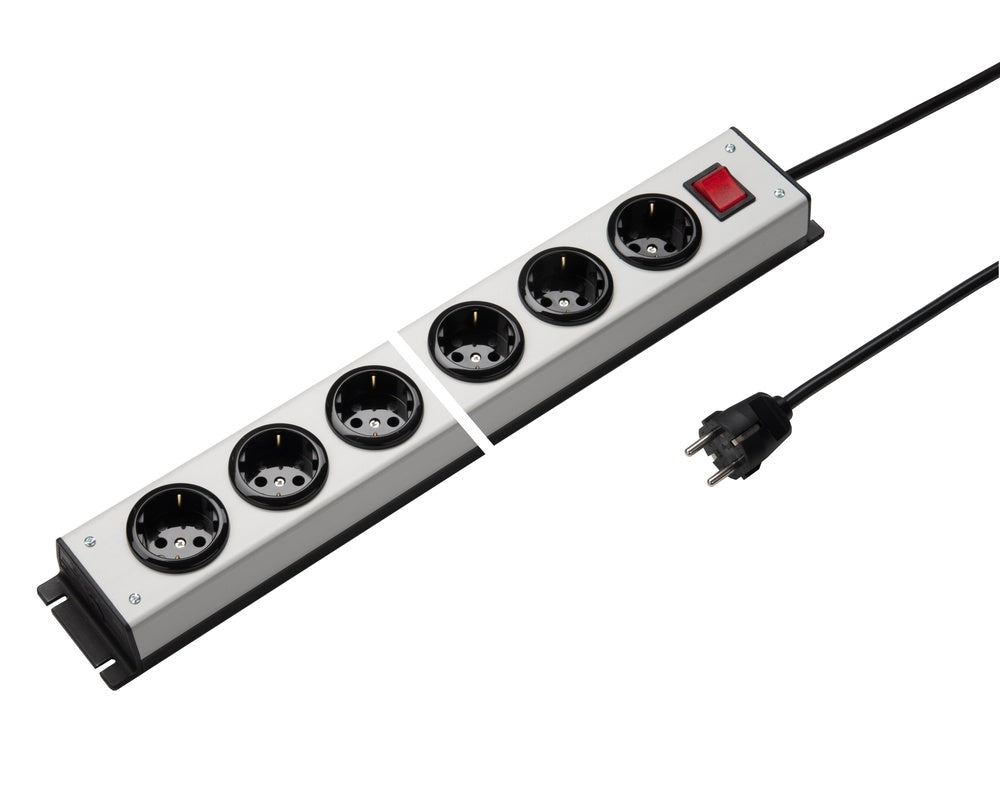 Martin Kaiser 10-Way Power Outlet Strip With 35 Degree Earthing Contact - 1056ZL10L-SW15 [10 Pieces]