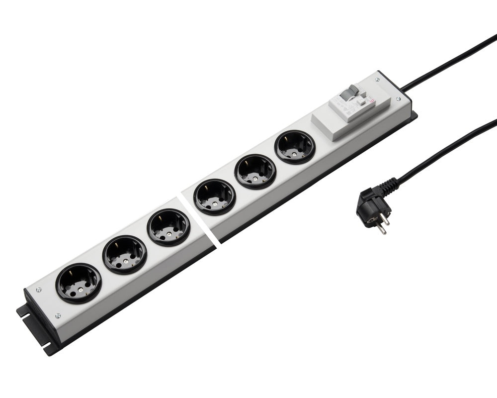 Martin Kaiser Power Outlet Strip 10-Way 16A Ground Fault 3M Cord - 1037ZL10L-SW3 [10 Pieces]