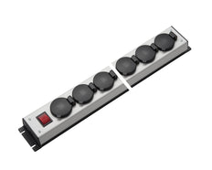 Martin Kaiser Steckdosenleiste 12-fach Klappdeckel IP20 Schalter - 1058/12l-sw [10 Stück]
