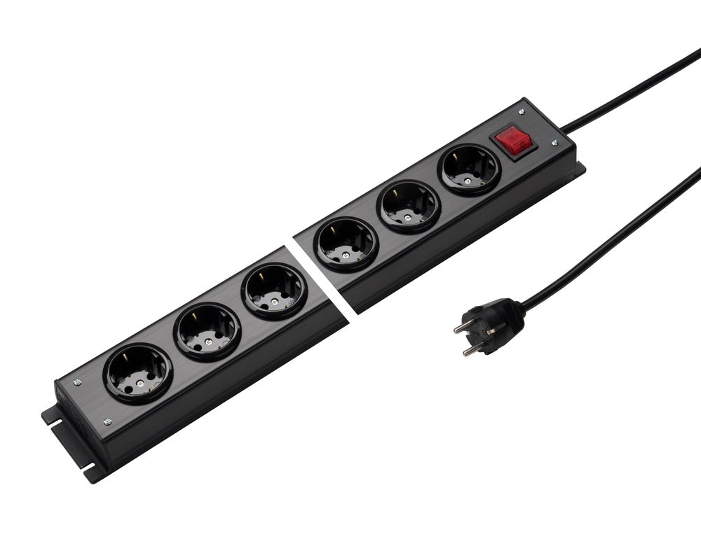 Martin Kaiser 6-Way Power Strip with Earthing Contact and Switch - 1001ZL6SW15 [10 Pieces]