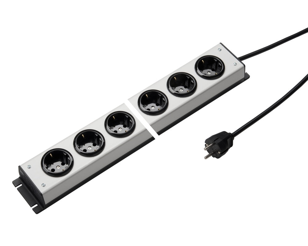 Martin Kaiser 6 Steckdosenleiste 90 Grad 1.5m Kabel - 1002ZL6L-SW15