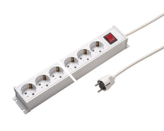 Martin Kaiser 8-Way Power Outlet Strip 45 degrees Earthing Contact Switch 1.5m - 1101KZL8ws15 [10 Pieces]